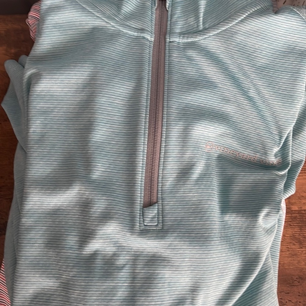 Sankaty vineyard vine quarter zip long sleeve polo